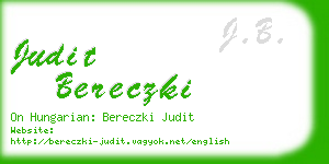 judit bereczki business card